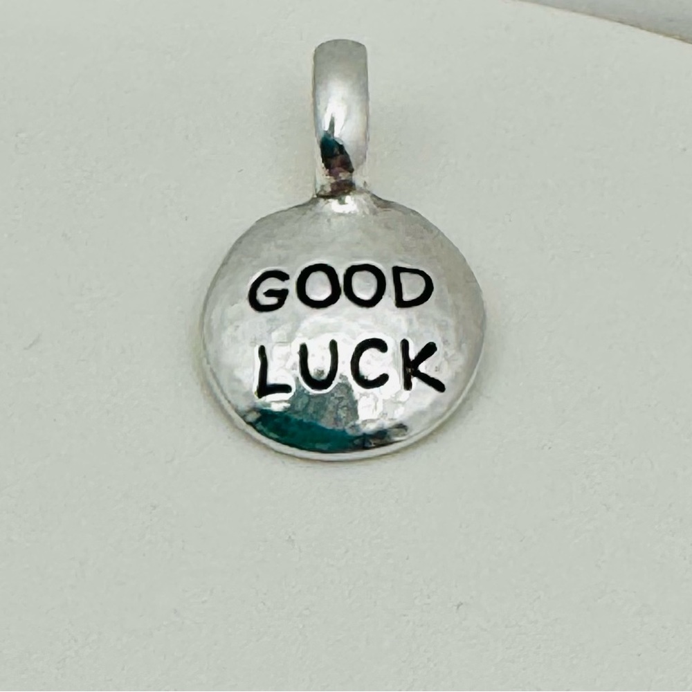 BRIGHTON ๐ Token Horseshoe Good Luck Charm NEW Silver Plated